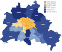 Karte von Berlin mit Altbezirken von 1919